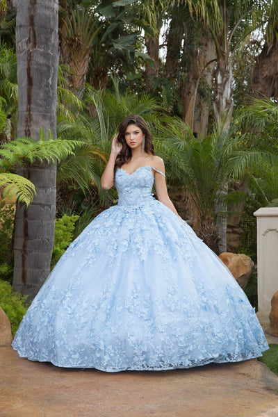 3D Butterfly Cape Sleeve Ball Gown by Bella Princess PQ1001