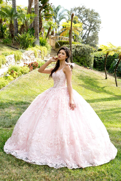 3D Butterfly Cape Sleeve Ball Gown by Bella Princess PQ1001