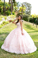 3D Butterfly Cape Sleeve Ball Gown by Bella Princess PQ1001