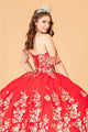 3D Butterfly Off Shoulder Ball Gown by Elizabeth K GL3077 - Quinceanera Dresses