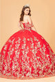 3D Butterfly Off Shoulder Ball Gown by Elizabeth K GL3077 - Quinceanera Dresses