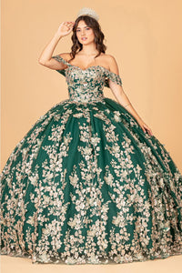 Green And Gold Quinceanera Dresses