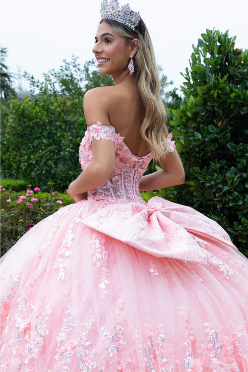 3D Butterfly Off Shoulder Ball Gown by GLS Gloria GL3526 - Quinceanera Dresses
