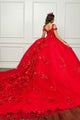 3D Butterfly Off Shoulder Ball Gown by Bella Princess PQ1028