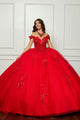 3D Butterfly Off Shoulder Ball Gown by Bella Princess PQ1028