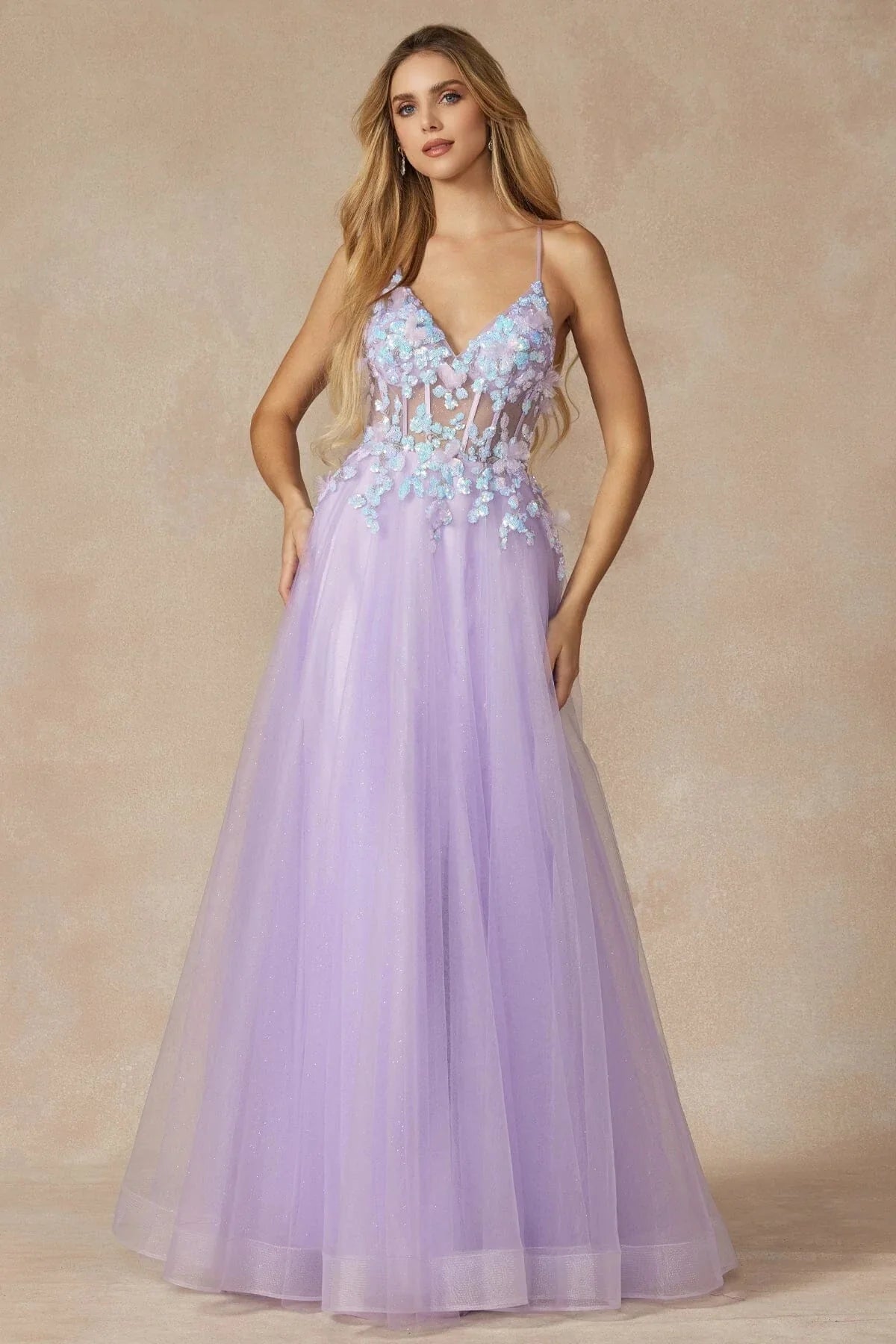 Juliet Lavender Long Formal Dresses