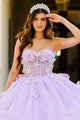 3D Butterfly Sheer Corset Ball Gown by Bella Princess PQ1032