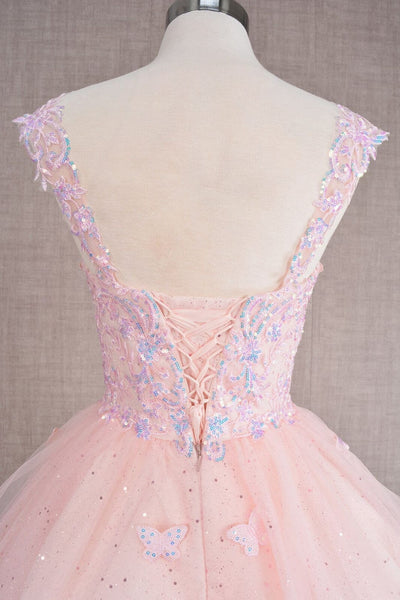 3D Butterfly Short Sleeveless Dress by Elizabeth K GS3186 - Short Cocktail Dresses