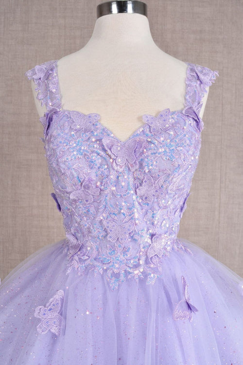 3D Butterfly Short Sleeveless Dress by Elizabeth K GS3186 - Short Cocktail Dresses
