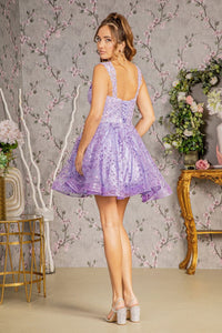 3D Butterfly Short Sleeveless Dress by Elizabeth K GS3187 - Short Cocktail Dresses