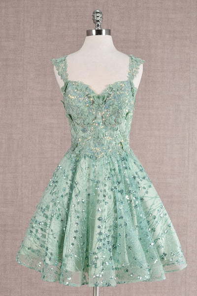 3D Butterfly Short Sleeveless Dress by Elizabeth K GS3187 - Short Cocktail Dresses