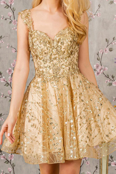 3D Butterfly Short Sleeveless Dress by Elizabeth K GS3187 - Short Cocktail Dresses