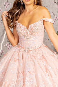 3D Butterfly Sleeveless Ball Gown by Elizabeth K GL3183 - Quinceanera Dresses