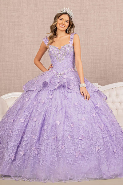 3D Butterfly Sweetheart Ball Gown by Elizabeth K GL3112 - Quinceanera Dresses