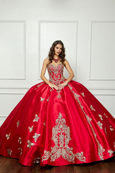 3D Butterfly Sweetheart Ball Gown by Bella Princess PQ1019