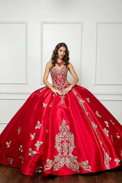 3D Butterfly Sweetheart Ball Gown by Bella Princess PQ1019