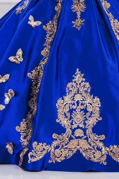 3D Butterfly Sweetheart Ball Gown by Bella Princess PQ1019