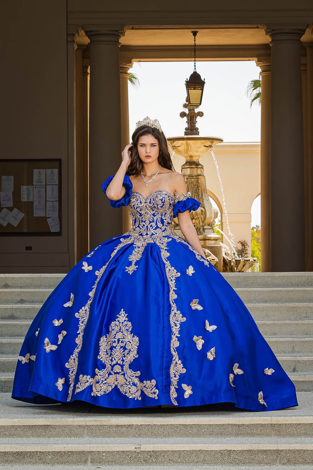 3D Butterfly Sweetheart Ball Gown by Bella Princess PQ1019