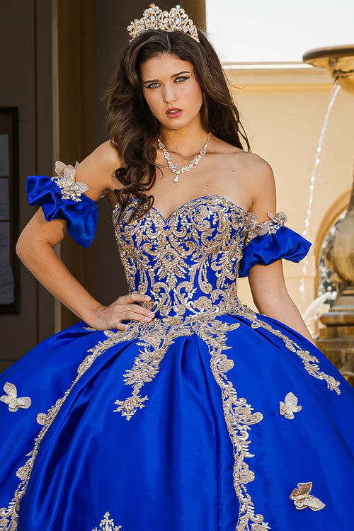 3D Butterfly Sweetheart Ball Gown by Bella Princess PQ1019