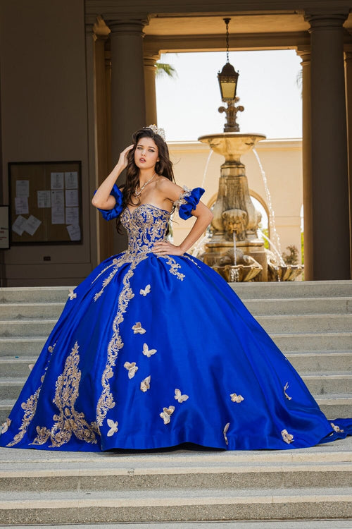 3D Butterfly Sweetheart Ball Gown by Bella Princess PQ1019