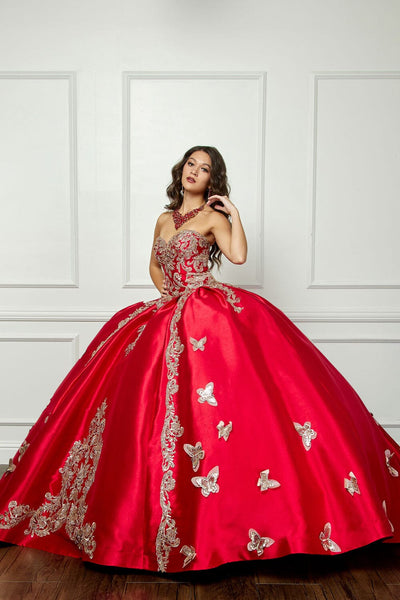 3D Butterfly Sweetheart Ball Gown by Bella Princess PQ1019