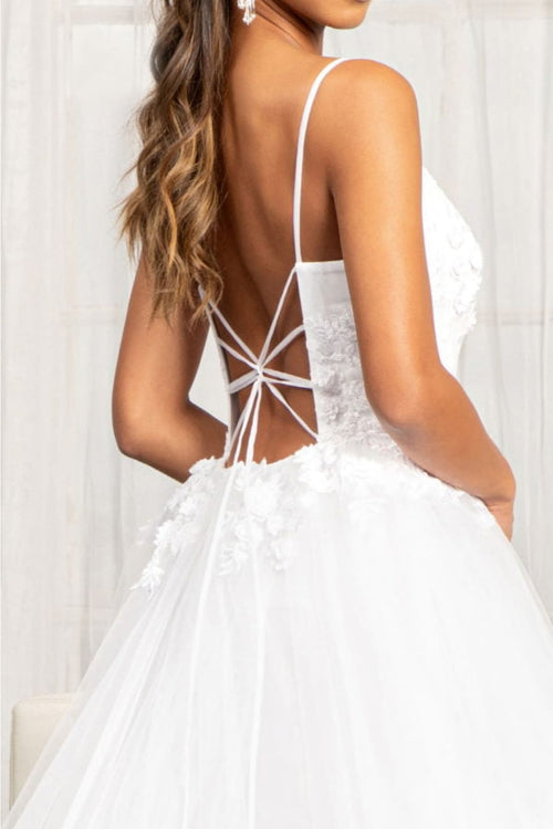 3D Floral A-line Wedding Dress by Elizabeth K GL3013 - Wedding Dresses