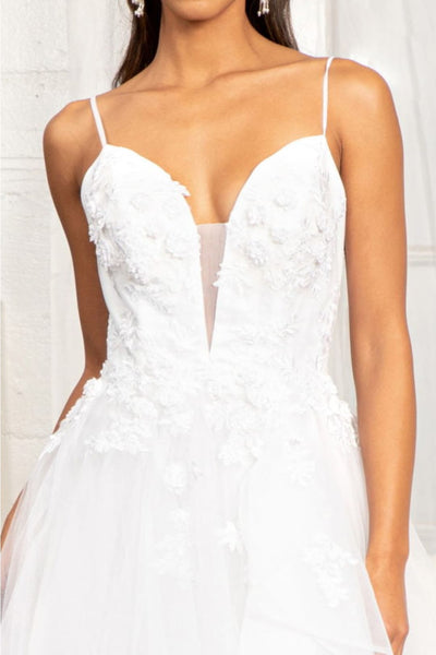 3D Floral A-line Wedding Dress by Elizabeth K GL3013 - Wedding Dresses