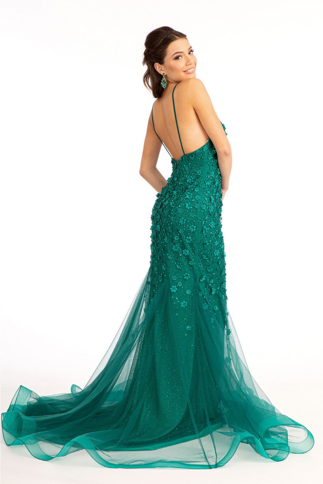 3D Floral Applique Mermaid Dress by Elizabeth K GL3000 - Long Formal Dresses