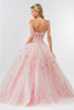 3D Floral Cape Ball Gown by Elizabeth K GL1939 - Quinceanera Dresses