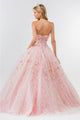 3D Floral Cape Ball Gown by Elizabeth K GL1939 - Quinceanera Dresses