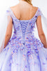 3D Floral Cape Sleeve Ball Gown by Elizabeth K GL1974 - Quinceanera Dresses