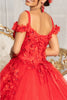 3D Floral Cold Shoulder Ball Gown by Elizabeth K GL1988 - Quinceanera Dresses