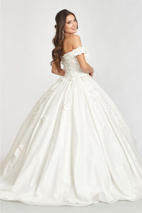 3D Floral Glitter Ball Gown by Elizabeth K GL1971 - Quinceanera Dresses