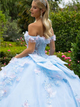 3D Floral Off Shoulder Ball Gown by GLS Gloria GL3555