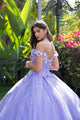 3D Floral Off Shoulder Ball Gown by Bella Princess PQ1002