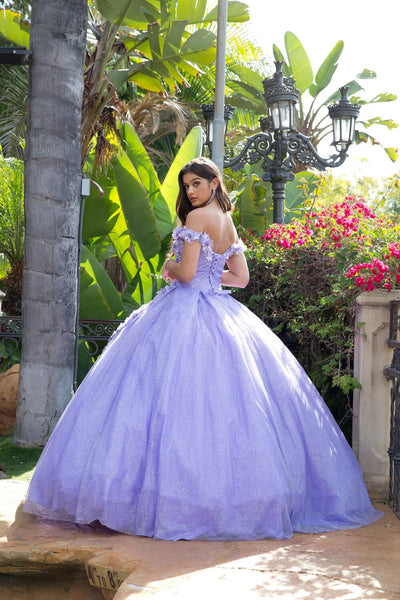 3D Floral Off Shoulder Ball Gown by Bella Princess PQ1002