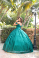 3D Floral Off Shoulder Ball Gown by Bella Princess PQ1002