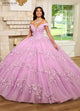 Rachel Allan RQ1134 3D Floral Off Shoulder Quinceanera Dress