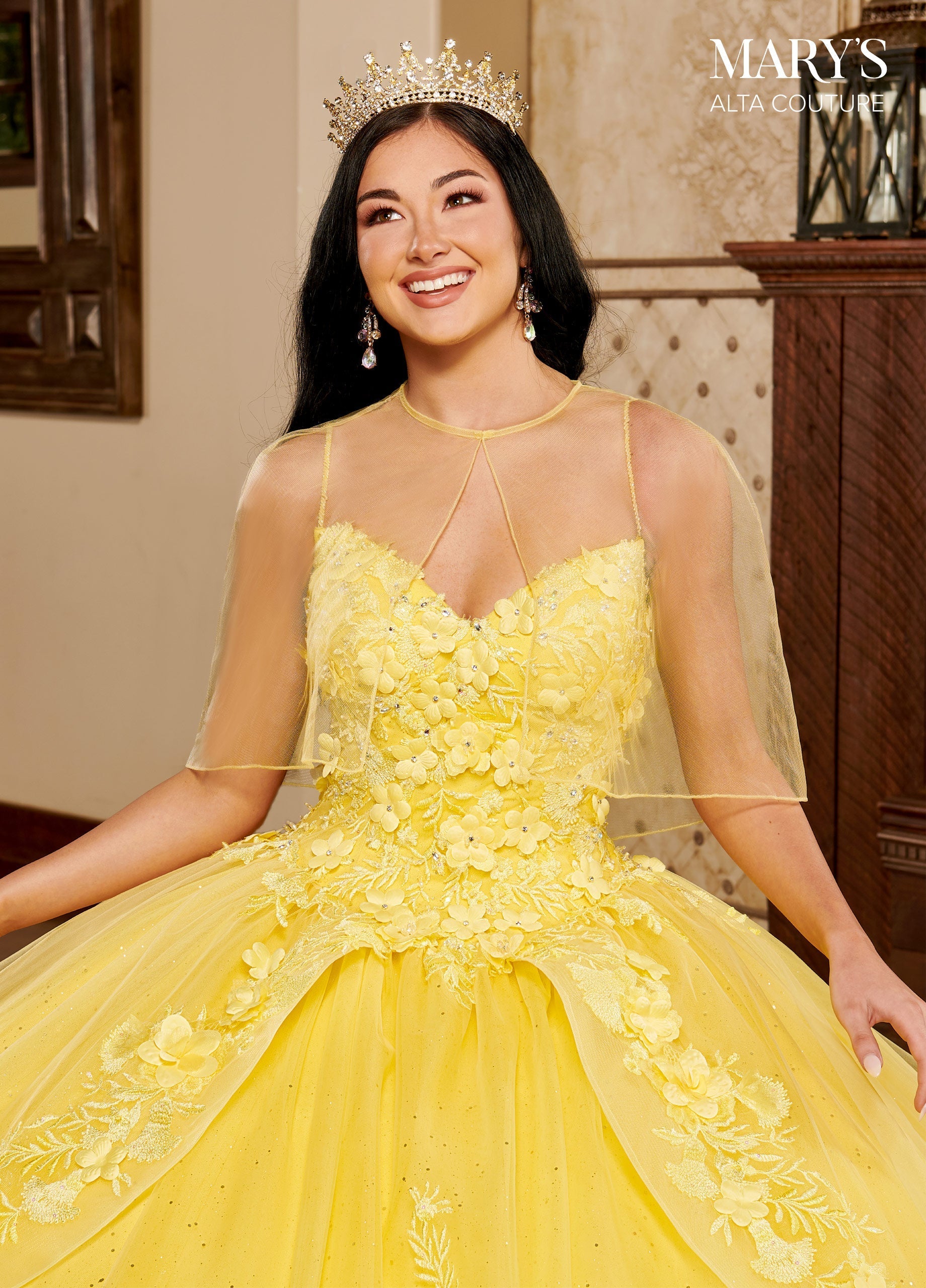 Alta Couture MQ3098 3D Floral Quinceanera Dress