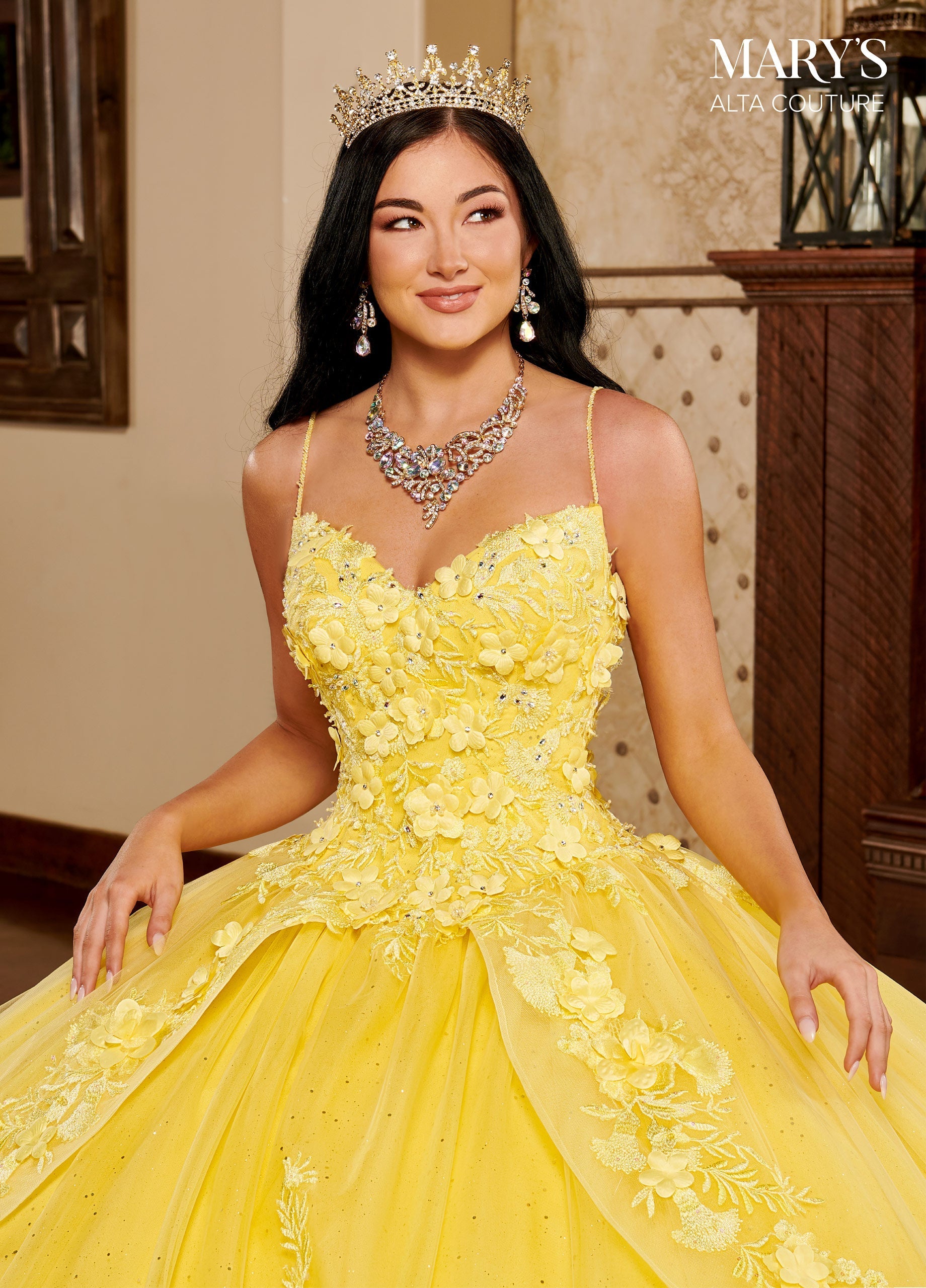 Alta Couture MQ3098 3D Floral Quinceanera Dress