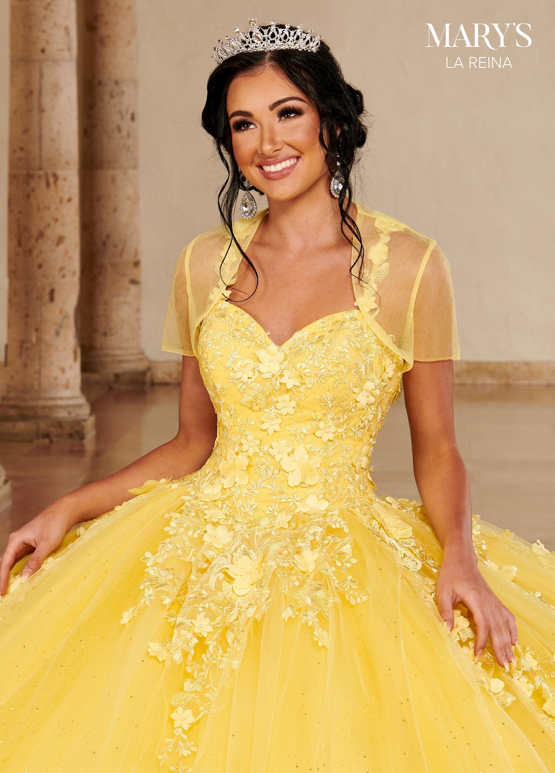 Mary's Bridal MQ2148 3D Floral Quinceanera Dress