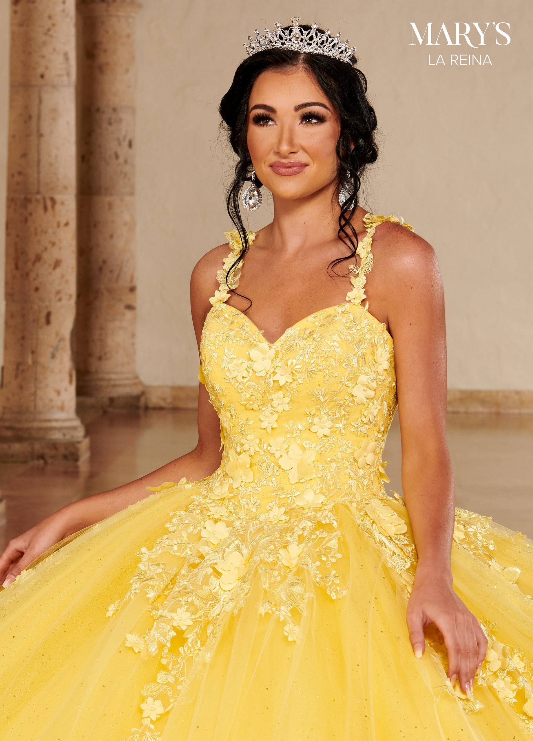 Mary's Bridal MQ2148 3D Floral Quinceanera Dress