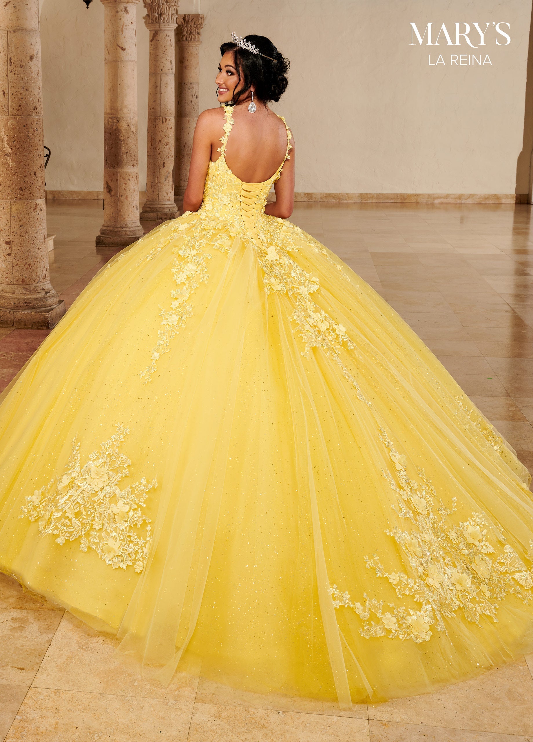 Mary's Bridal MQ2148 3D Floral Quinceanera Dress