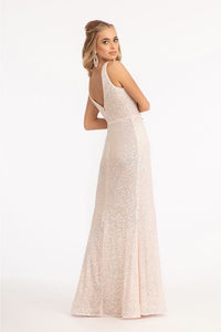 3D Floral Sequin Mermaid Dress by Elizabeth K GL3056 - Long Formal Dresses