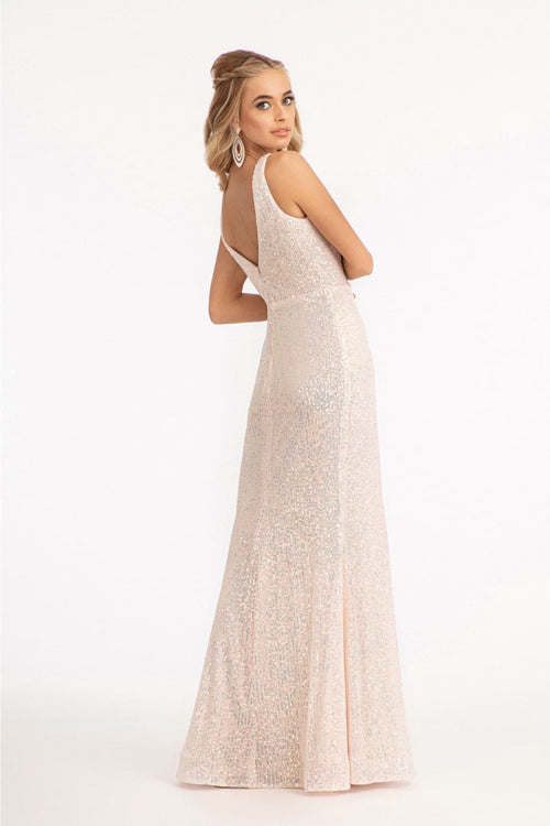 3D Floral Sequin Mermaid Dress by Elizabeth K GL3056 - Long Formal Dresses