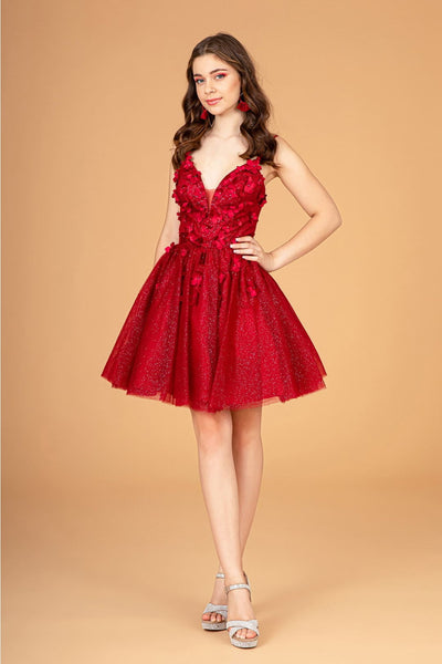 damas dresses burgundy La Femme Open-Back Cowl-Neck Prom Dress