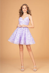 3D Floral Short Sweetheart Dress by Elizabeth K GS3091 - Short Cocktail Dresses