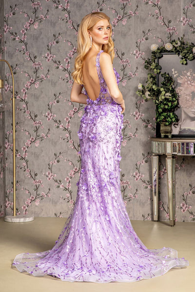 3D Floral Sleeveless Mermaid Dress by GLS Gloria GL3410 - Long Formal Dresses