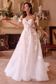 Vestido de novia de tul con corsé sin tirantes WL039 de Andrea &amp; Leo