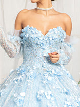 3D Floral Sweetheart Ball Gown by Elizabeth K GL1986